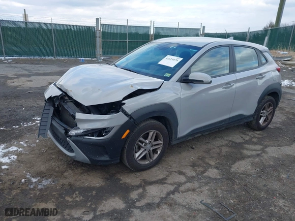2023 Hyundai Kona SE with VIN KM8K22AB6PU035140, listed as a IAAI auction lot 41629878 with 64,344 mi miles. Bid and sale history available at carsss.com. Image 2.