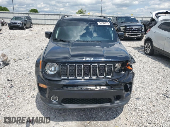 2019 Jeep Renegade Latitude z VIN ZACNJBBB9KPK59741, wystawiony jako Copart lot #57942015 z przebiegiem 61 047 mil mil oraz Szkoda całkowita • Salvage title. Historia ofert i sprzedaży dostępna na DreamBid. Obrazek 5.