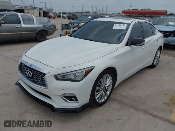 2021 Infiniti Q50 Luxe z VIN JN1EV7BRXMM752446, wystawiony jako IAAI lot #42158327 z przebiegiem 49 834 mil mil oraz . Historia ofert i sprzedaży dostępna na DreamBid. Obrazek 17.
