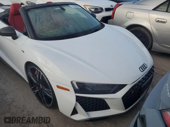 2020 Audi R8 Spyder performance z VIN WUA4BCFX3L7901606, wystawiony jako Copart lot #75199024 z przebiegiem Nie podano mil oraz Nie do naprawy. Historia ofert i sprzedaży dostępna na DreamBid. Obrazek 5.