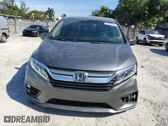 2019 Honda Odyssey EX with VIN 5FNRL6H58KB052482, listed as a Copart auction lot 42491615 with 57,229 mi miles and Salvage Title. Bid and sale history available at carsss.com. Image 5.