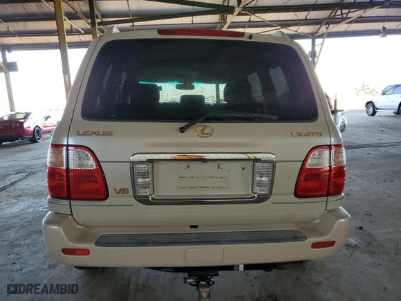 2005 Lexus LX 470 with VIN JTJHT00W853555375, listed as a Copart auction lot 85513614 with 194,830 mi miles and Salvage Title. Bid and sale history available at carsss.com. Image 6.