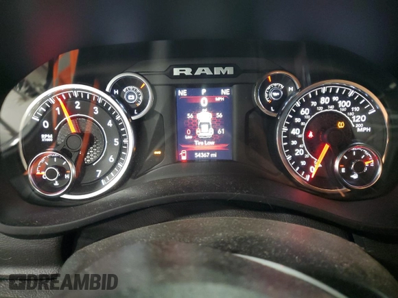 2022 Ram 2500 Big Horn with VIN 3C6UR5DJXNG248029, listed as a Copart auction lot 52170375 with 54,367 mi miles and Salvage title. Bid and sale history available at DreamBid. Image 9.