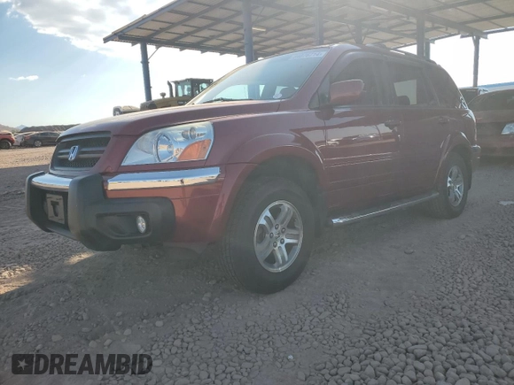 2005 Honda Pilot EX-L z VIN 2HKYF18775H510784, wystawiony jako Copart lot #84649424 z przebiegiem 152 273 mil mil oraz Szkoda całkowita • Salvage title. Historia ofert i sprzedaży dostępna na DreamBid. Obrazek 1.