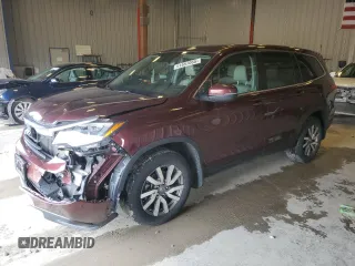 2020 Honda Pilot EX-L z VIN 5FNYF6H51LB014760, wystawiony jako Copart lot #51657065 z przebiegiem 108 995 mil mil oraz Szkoda całkowita • Salvage title. Historia ofert i sprzedaży dostępna na DreamBid. Obrazek 1.
