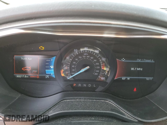 2020 Ford Fusion SE with VIN 3FA6P0HD5LR164013, listed as a Copart auction lot 47603815 with 83,217 mi miles and Salvage title. Bid and sale history available at DreamBid. Image 9.