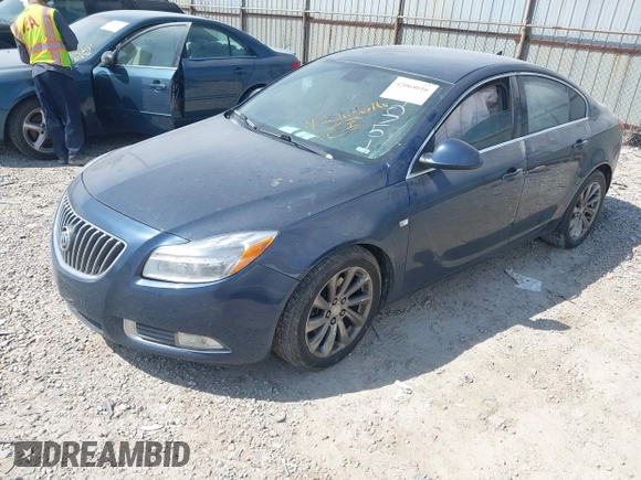 2011 Buick Regal CXL Turbo TO1 with VIN W04GV5EV8B1090751, listed as a IAAI auction lot 42064616 with 150,446 mi miles. Bid and sale history available at carsss.com. Image 2.