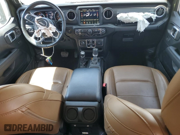 2022 Jeep Wrangler Unlimited Sahara with VIN 1C4HJXEN3NW242458, listed as a Copart auction lot 48148815 with 26,154 mi miles and Salvage Title. Bid and sale history available at DreamBid. Image 8.