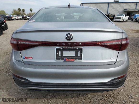 2025 Volkswagen Jetta SE with VIN 3VWEX7BU7SM031155, listed as a Copart auction lot 47202095 with 110 mi miles and Salvage Title. Bid and sale history available at carsss.com. Image 6.