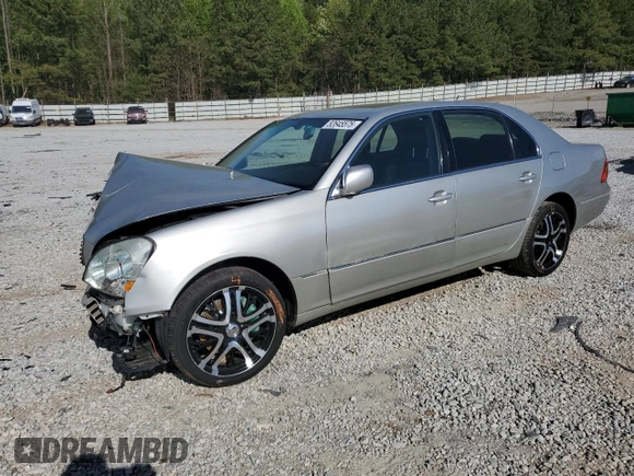 2001 Lexus LS 430 with VIN JTHBN30F810046417, listed as a Copart auction lot 52645575 with 213,865 mi miles and Salvage Title. Bid and sale history available at carsss.com. Image 1.
