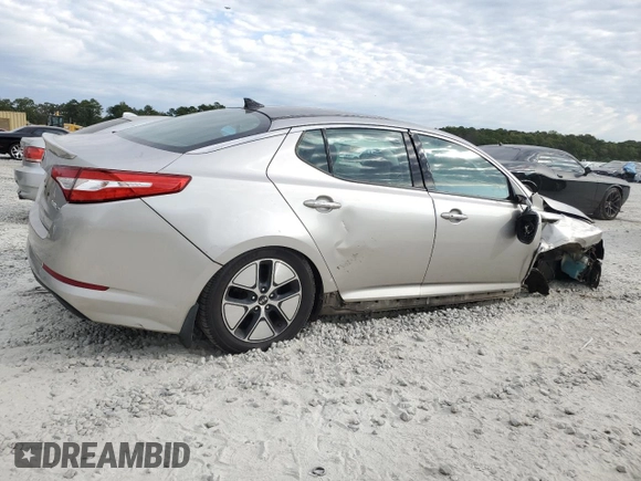 2013 Kia Optima Hybrid LX with VIN KNAGM4AD9D5040384, listed as a Copart auction lot 76238824 with 187,281 mi miles and Salvage Title. Bid and sale history available at carsss.com. Image 3.