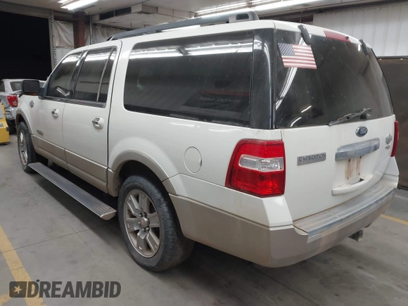 2008 Ford Expedition EL Eddie Bauer with VIN 1FMFK18538LA60838, listed as a IAAI auction lot 41456310 with 201,597 mi miles. Bid and sale history available at carsss.com. Image 3.