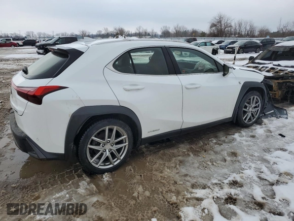 2021 Lexus UX with VIN JTHR9JBHXM2039208, listed as a Copart auction lot 86689314 with 0 mi miles and Clean Title. Bid and sale history available at carsss.com. Image 3.