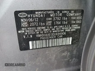 2013 Hyundai Elantra GLS z VIN KMHDH4AE0DU694906, wystawiony jako Copart lot #61286785 z przebiegiem 145 020 mil mil oraz Czysty tytuł • Clean title. Historia ofert i sprzedaży dostępna na DreamBid. Obrazek 12.
