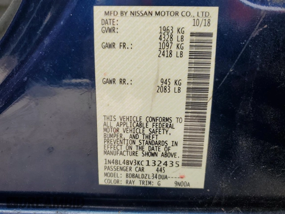 2019 Nissan Altima S z VIN 1N4BL4BV3KC132435, wystawiony jako Copart lot #55342015 z przebiegiem 110 297 mil mil oraz Czysty tytuł • Clean title. Historia ofert i sprzedaży dostępna na DreamBid. Obrazek 13.