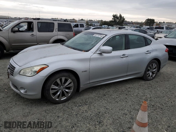 2012 Infiniti M Hybrid with VIN JN1EY1AP9CM910360, listed as a Copart auction lot 80273314 with 121,217 mi miles and Clean title. Bid and sale history available at DreamBid. Image 1.