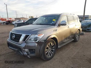 2020 Nissan Armada SL z VIN JN8AY2ND7LX015227, wystawiony jako IAAI lot #41481885 z przebiegiem 105 103 mil mil oraz . Historia ofert i sprzedaży dostępna na DreamBid. Obrazek 2.
