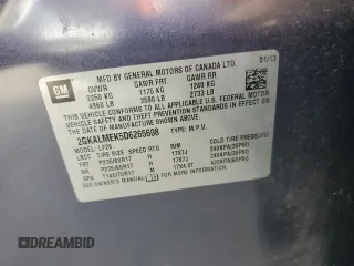 2013 GMC Terrain SLE with VIN 2GKALMEK5D6265608, listed as a Copart auction lot 48771585 with 159,567 mi miles and Salvage Title. Bid and sale history available at carsss.com. Image 14.