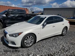 2015 Infiniti Q50 Premium with VIN JN1BV7AP7FM334979, listed as a Copart auction lot 48894565 with 150,217 mi miles and Salvage Title. Bid and sale history available at carsss.com. Image 1.