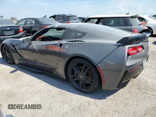 2015 Chevrolet Corvette Z51 3LT with VIN 1G1YM2D79F5107403, listed as a Copart auction lot 76190254 with 0 mi miles and Salvage Title. Bid and sale history available at carsss.com. Image 2.