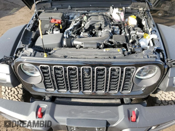 2024 Jeep Wrangler Rubicon с VIN 1C4PJXFG2RW275534, выставлен на аукционе Copart как лот 48775095 с пробегом 705 миль миль и Списание • Salvage title. История ставок и продаж доступна на DreamBid. Изображение 11.