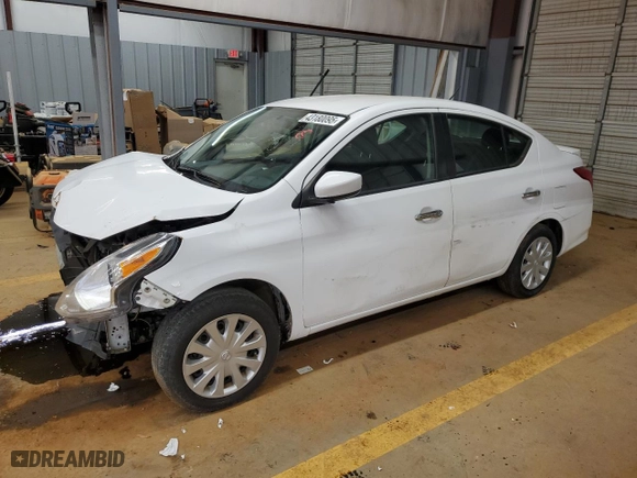 2019 Nissan Versa Sedan SV with VIN 3N1CN7AP1KL855334, listed as a Copart auction lot 43180095 with 138,950 mi miles and Salvage Title. Bid and sale history available at carsss.com. Image 1.