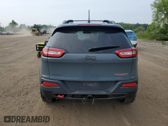 2014 Jeep Cherokee Trailhawk with VIN 1C4PJMBS4EW160341, listed as a Copart auction lot 60761475 with 135,087 mi miles and Salvage title. Bid and sale history available at DreamBid. Image 6.