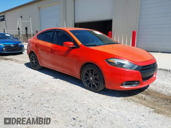 2015 Dodge Dart SXT with VIN 1C3CDFBB0FD310819, listed as a IAAI auction lot 41876558 with 138,502 mi miles. Bid and sale history available at carsss.com. Image 1.