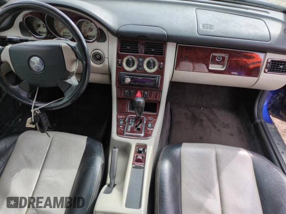 1998 Mercedes-Benz SLK-Class with VIN WDBKK47F9WF069844, listed as a Copart auction lot 51599175 with 109,098 mi miles and Salvage Title. Bid and sale history available at carsss.com. Image 8.