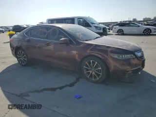 2015 Acura TLX V6 Tech with VIN 19UUB2F50FA022143, listed as a Copart auction lot 53812365 with 162,764 mi miles and Salvage Title. Bid and sale history available at carsss.com. Image 4.