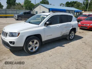 2016 Jeep Compass Sport with VIN 1C4NJCBA8GD633763, listed as a Copart auction lot 59568265 with 109,552 mi miles and Salvage title. Bid and sale history available at DreamBid. Image 1.