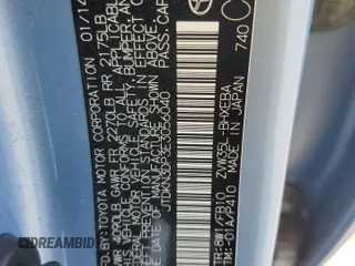 2014 Toyota Prius with VIN JTDKN3DP3E3056040, listed as a Copart auction lot 60704455 with 133,261 mi miles and Salvage title. Bid and sale history available at DreamBid. Image 13.