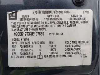 2003 Chevrolet Silverado 1500 LS с VIN 1GCEK19TX3E107860, выставлен на аукционе IAAI как лот 41461401 с пробегом 379 055 миль миль и . История ставок и продаж доступна на DreamBid. Изображение 9.