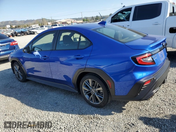 2023 Subaru WRX with VIN JF1VBAB60P8812195, listed as a Copart auction lot 50088245 with 22,588 mi miles and Salvage title. Bid and sale history available at DreamBid. Image 2.