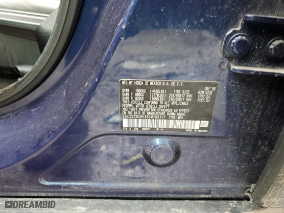 2016 Honda HR-V LX with VIN 3CZRU6H38GM769117, listed as a Copart auction lot 46916455 with 140,211 mi miles and Salvage Title. Bid and sale history available at carsss.com. Image 12.