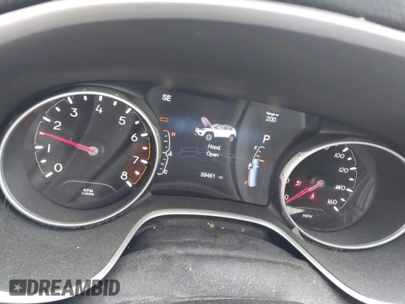 2018 Jeep Compass Altitude with VIN 3C4NJDBB9JT202297, listed as a IAAI auction lot 42020996 with 59,461 mi miles and . Bid and sale history available at DreamBid. Image 7.