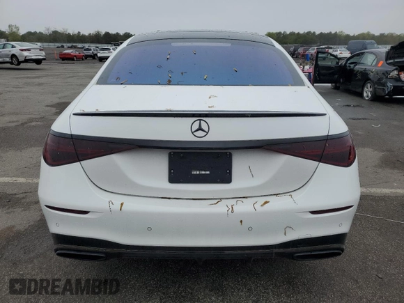 2024 Mercedes-Benz S 580 с VIN W1K6G7GB9RA306312, выставлен на аукционе Copart как лот 55761695 с пробегом 5 461 миль миль и Списание • Salvage title. История ставок и продаж доступна на DreamBid. Изображение 6.