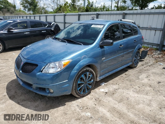2005 Pontiac Vibe with VIN 5Y2SL63845Z453996, listed as a Copart auction lot 69864174 with 224,650 mi miles and Salvage Title. Bid and sale history available at carsss.com. Image 1.