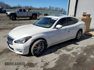 2019 Infiniti Q70 Luxe with VIN JN1BY1AR7KM585629, listed as a Copart auction lot 49665645 with 47,755 mi miles and Salvage Title. Bid and sale history available at DreamBid. Image 1.