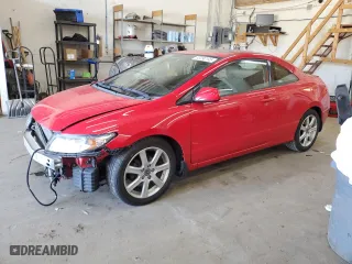 2009 Honda Civic Cpe EX with VIN 2HGFG128X9H522126, listed as a Copart auction lot 53390195 with 133,267 mi miles and Salvage Title. Bid and sale history available at carsss.com. Image 1.