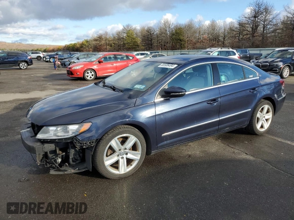 2013 Volkswagen CC Sport with VIN WVWBP7AN6DE546625, listed as a Copart auction lot 85506494 with 163,424 mi miles and Salvage Title. Bid and sale history available at carsss.com. Image 1.