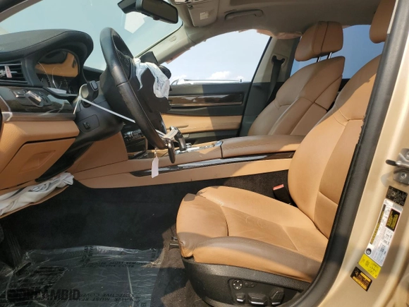 2011 BMW 7 Series 740Li with VIN WBAKB4C52BC574535, listed as a Copart auction lot 45248435 with 0 mi miles and Salvage Title. Bid and sale history available at carsss.com. Image 7.