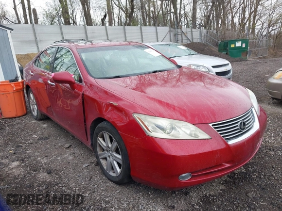 2009 Lexus ES 350 with VIN JTHBJ46G492275498, listed as a IAAI auction lot 42080324 with 122,758 mi miles. Bid and sale history available at carsss.com. Image 1.