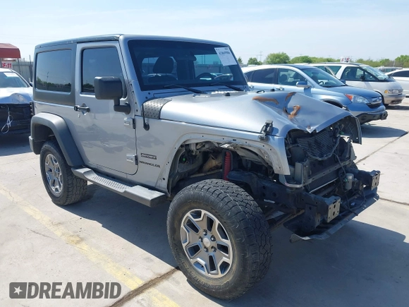 2014 Jeep Wrangler Sport with VIN 1C4AJWAG9EL155409, listed as a IAAI auction lot 41869906 with 102,400 mi miles and . Bid and sale history available at carsss.com. Image 1.