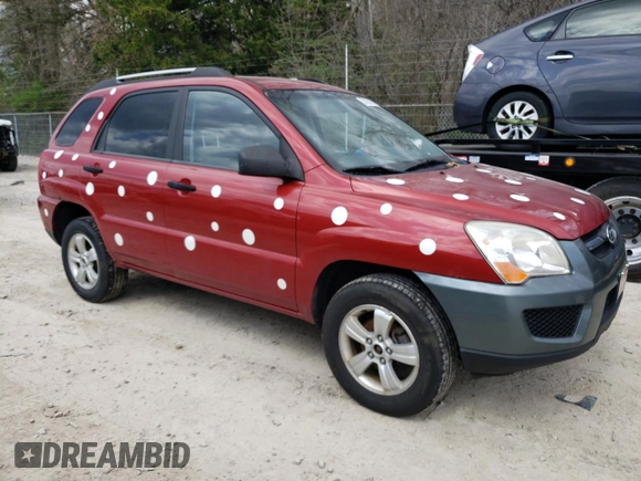 2009 Kia Sportage LX with VIN KNDJF724597626966, listed as a Copart auction lot 54335655 with 191,875 mi miles and Clean Title. Bid and sale history available at carsss.com. Image 4.