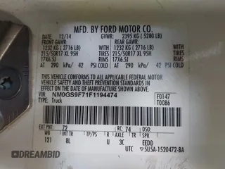 2015 Ford Transit Connect XLT z VIN NM0GS9F71F1194474, wystawiony jako IAAI lot #41666625 z przebiegiem 111 224 mil mil oraz . Historia ofert i sprzedaży dostępna na DreamBid. Obrazek 9.