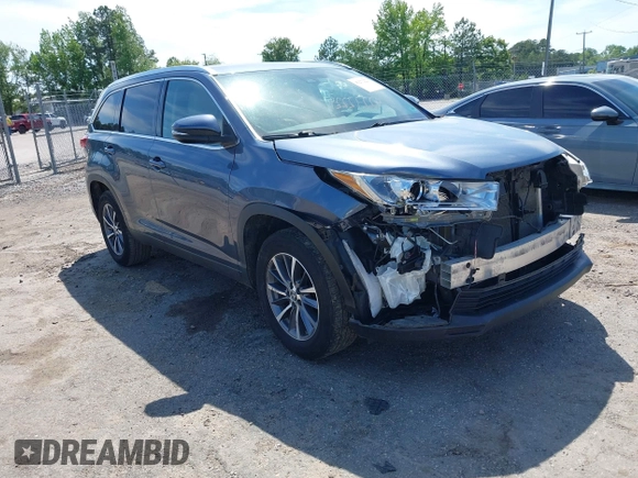 2019 Toyota Highlander SE with VIN 5TDKZRFH1KS290412, listed as a IAAI auction lot 42272229 with 74,212 mi miles and . Bid and sale history available at DreamBid. Image 1.
