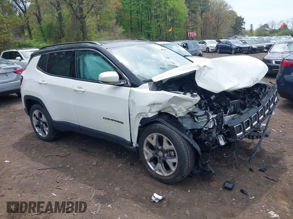 2021 Jeep Compass Limited with VIN 3C4NJDCBXMT576517, listed as a IAAI auction lot 42158694 with 22,770 mi miles and . Bid and sale history available at DreamBid. Image 1.