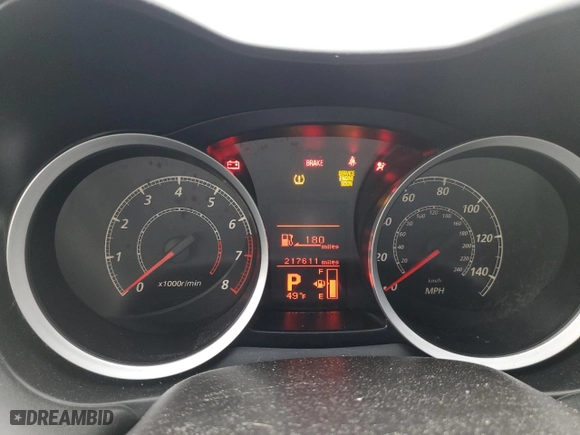2012 Mitsubishi Lancer SE with VIN JA32V2FW8CU017674, listed as a Copart auction lot 43939105 with 217,611 mi miles and Salvage Title. Bid and sale history available at carsss.com. Image 9.