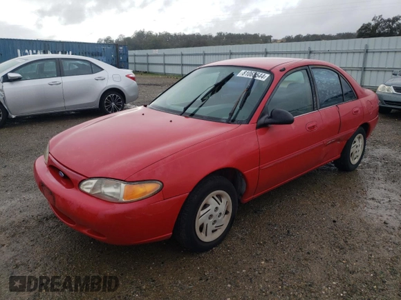 1997 Ford Escort LX with VIN 1FALP13P6VW344062, listed as a Copart auction lot 81065544 with 154,841 mi miles and Salvage Title. Bid and sale history available at carsss.com. Image 1.